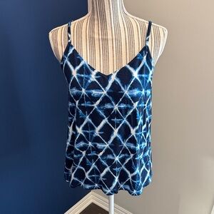 Soma Blue and White Patterned Camisole